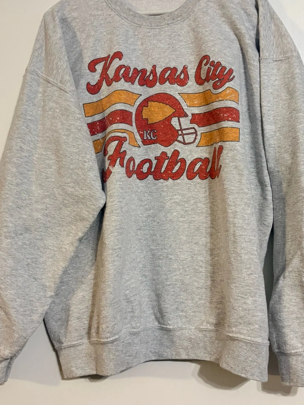 Kansas City Football Kids Gray Graphic Tee